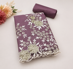 Elegant Mauve Embroidered Kurti Set with Dupatta