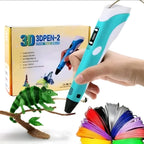 3D Printing Drawing Pen Kit for Kids & Adults | LCD Display | DIY 3D Art Pen with Color Filaments