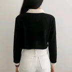 Korean style t-shart with coller style crop top