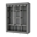 Portable Foldable Fabric Wardrobe | Heavy-Duty Clothes Storage Organizer with Hanging Space & Shelves
